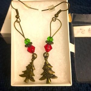 OOAK handmade Christmas earrings